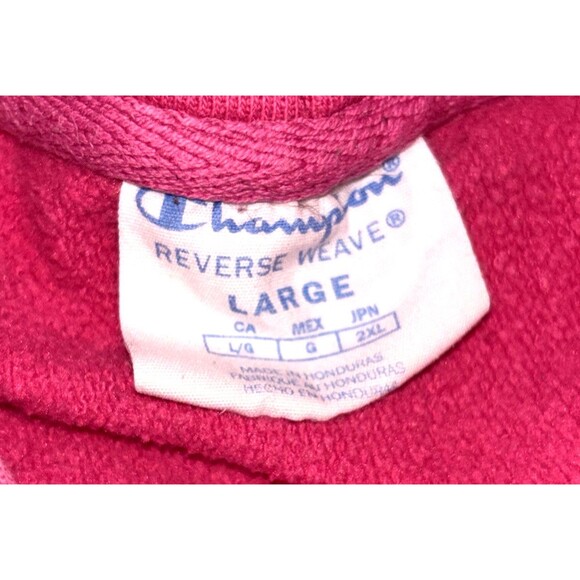 Erykah Badu Champion Reverse Weave Chenille Patch Applique Pink Hoodie Large - Picture 5 of 8